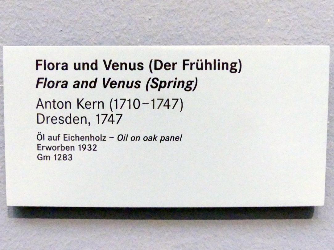 Anton Kern (1730–1747), Flora und Venus (Der Frühling), Nürnberg, Germanisches Nationalmuseum, Saal 129, 1747, Bild 2/2