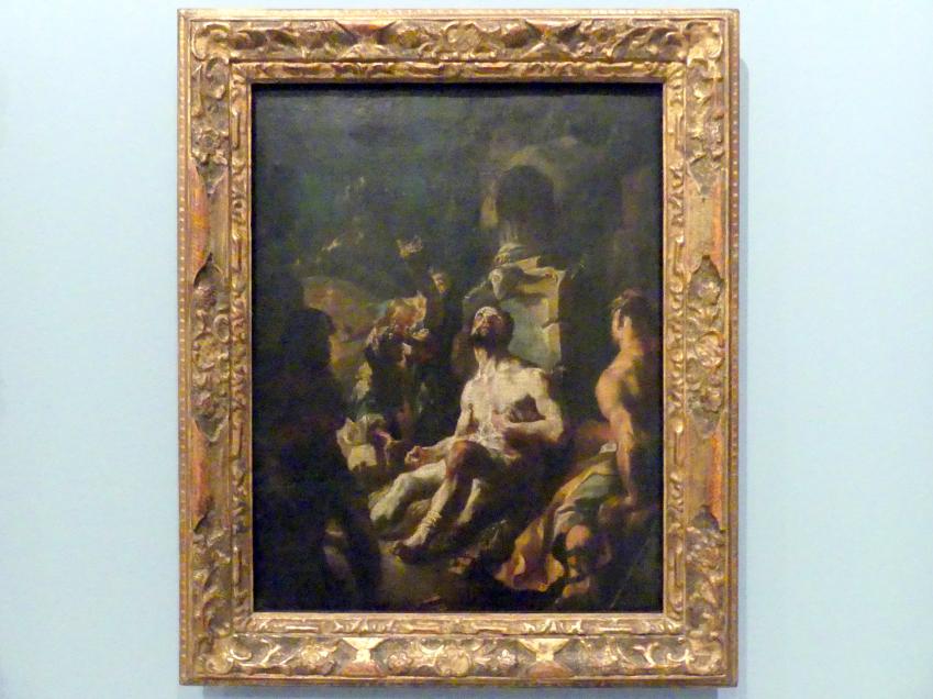 Johann Baptist Wenzel Bergl (1751–1760), Hiob auf dem Misthaufen: Entwurf und Ausführung für den Akademie Wettbewerb 1752, Nürnberg, Germanisches Nationalmuseum, Saal 133, 1752, Bild 2/3