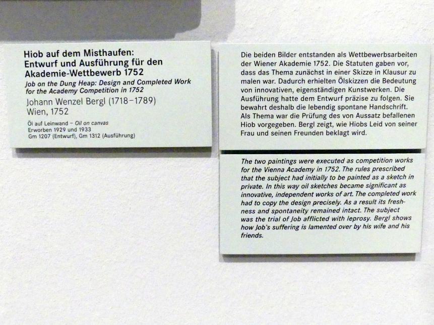 Johann Baptist Wenzel Bergl (1751–1760), Hiob auf dem Misthaufen: Entwurf und Ausführung für den Akademie Wettbewerb 1752, Nürnberg, Germanisches Nationalmuseum, Saal 133, 1752, Bild 3/3