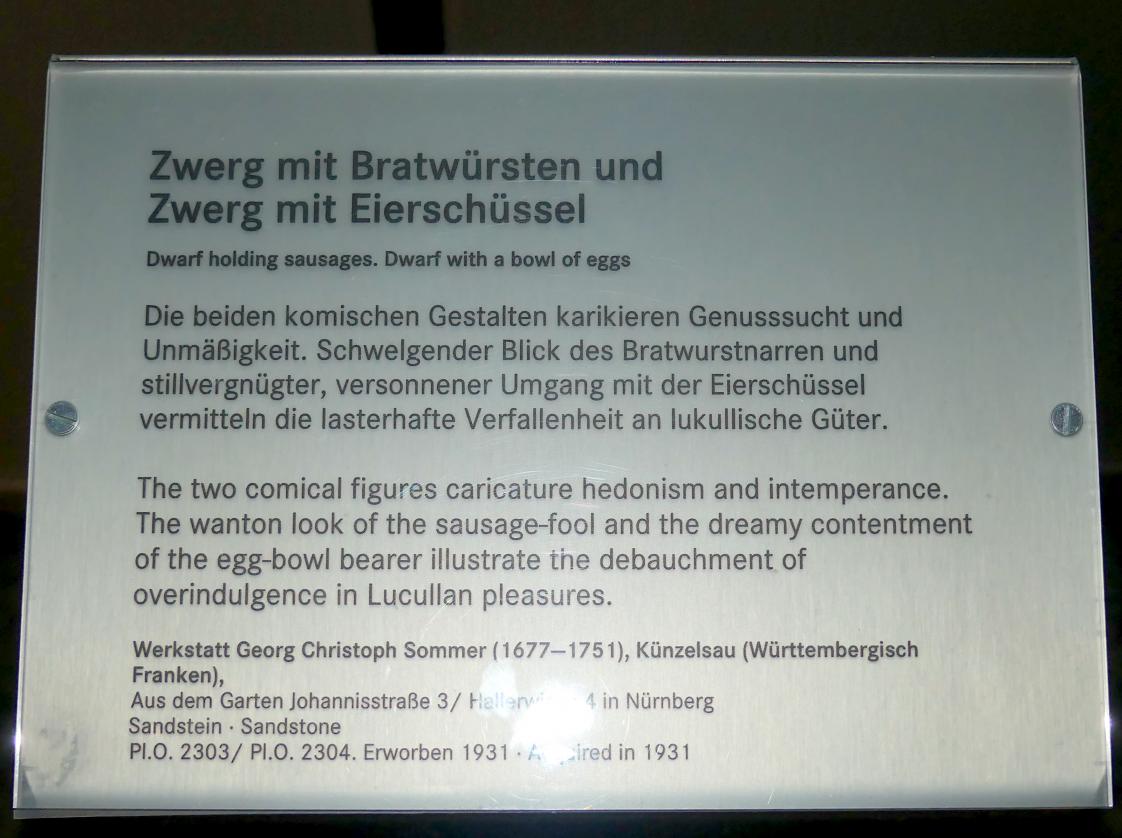 Georg Christoph Sommer (Werkstatt) (1735), Zwerg mit Eierschüssel, Nürnberg, Wohnhaus Johannisstr. 3, jetzt Nürnberg, Germanisches Nationalmuseum, Saal 46, um 1735, Bild 3/3