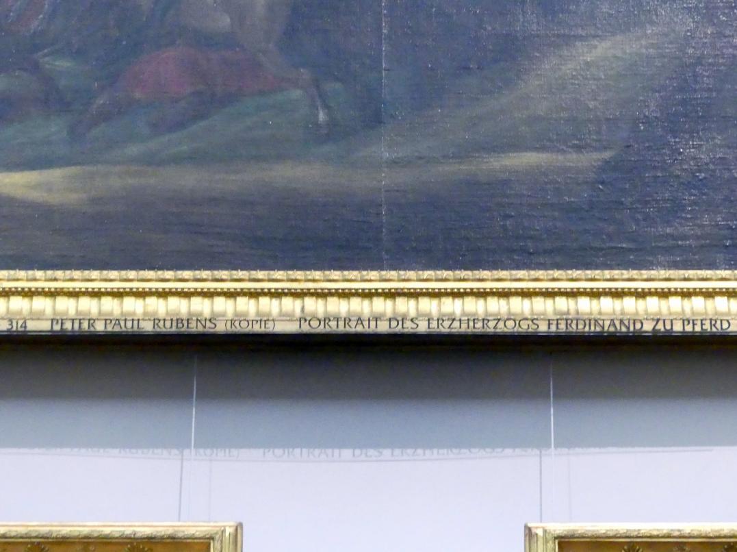 Peter Paul Rubens (Kopie) (1613–1640), Portrait des "Erzherzogs" Ferdinand zu Pferd, Neuburg an der Donau, Staatsgalerie Neuburg, Undatiert, Bild 2/2