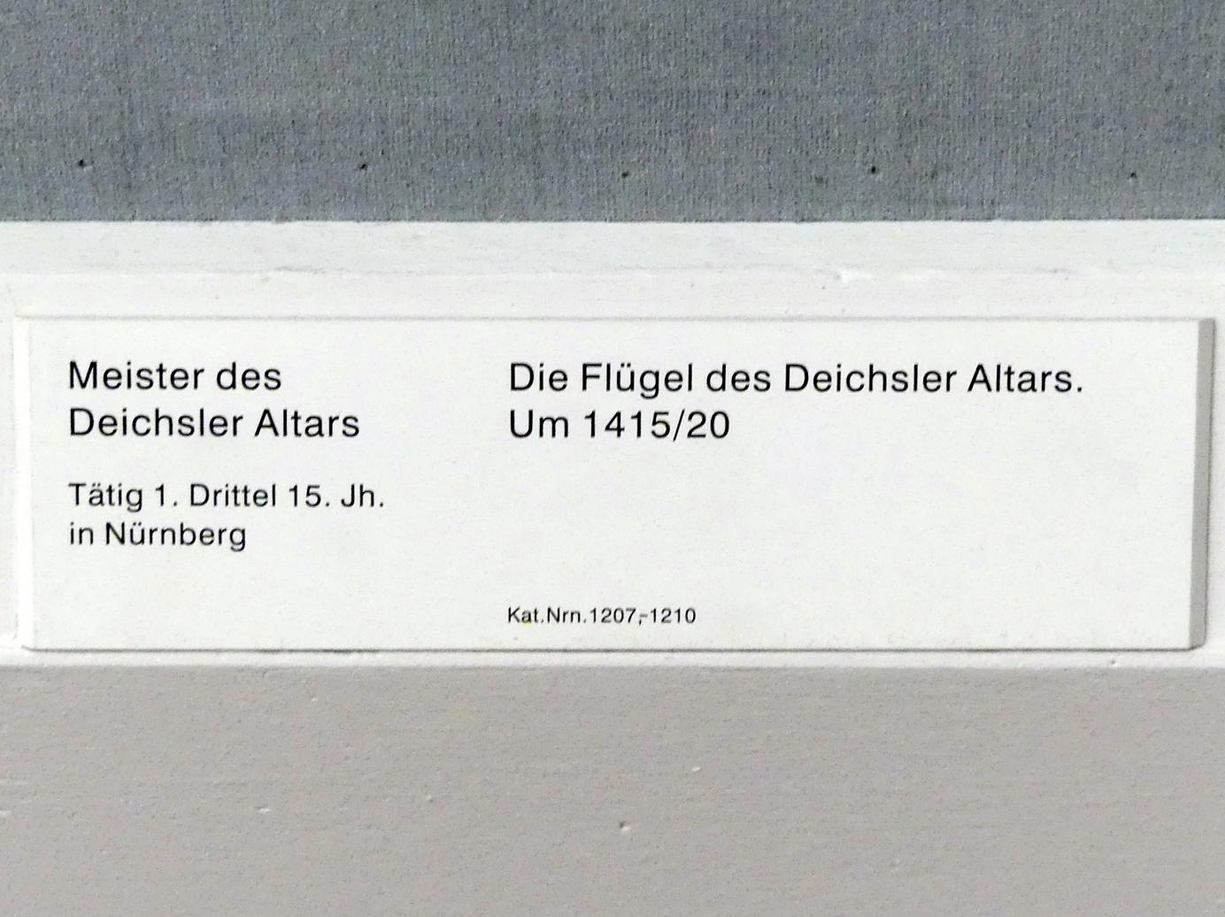 Meister des Deichsler Altares (1417), Die Flügel des Deichsler Altares, Nürnberg, ehem. Dominikanerkloster St. Marien, jetzt Berlin, Gemäldegalerie ("Berliner Wunder"), Saal I, um 1415–1420, Bild 4/4