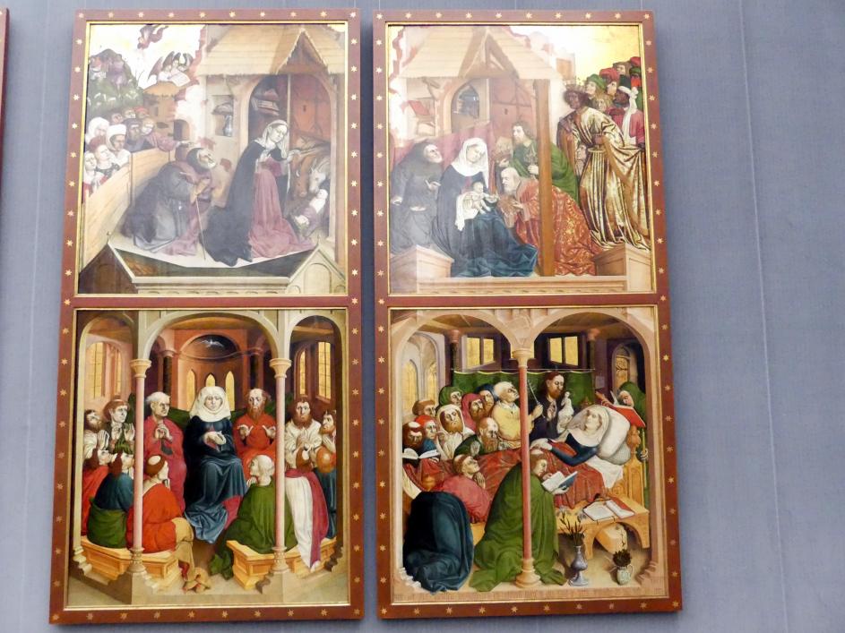 Hans Multscher (1428–1465), Die Flügel des Wurzacher Altars, Berlin, Gemäldegalerie ("Berliner Wunder"), Saal I, 1437, Bild 2/4