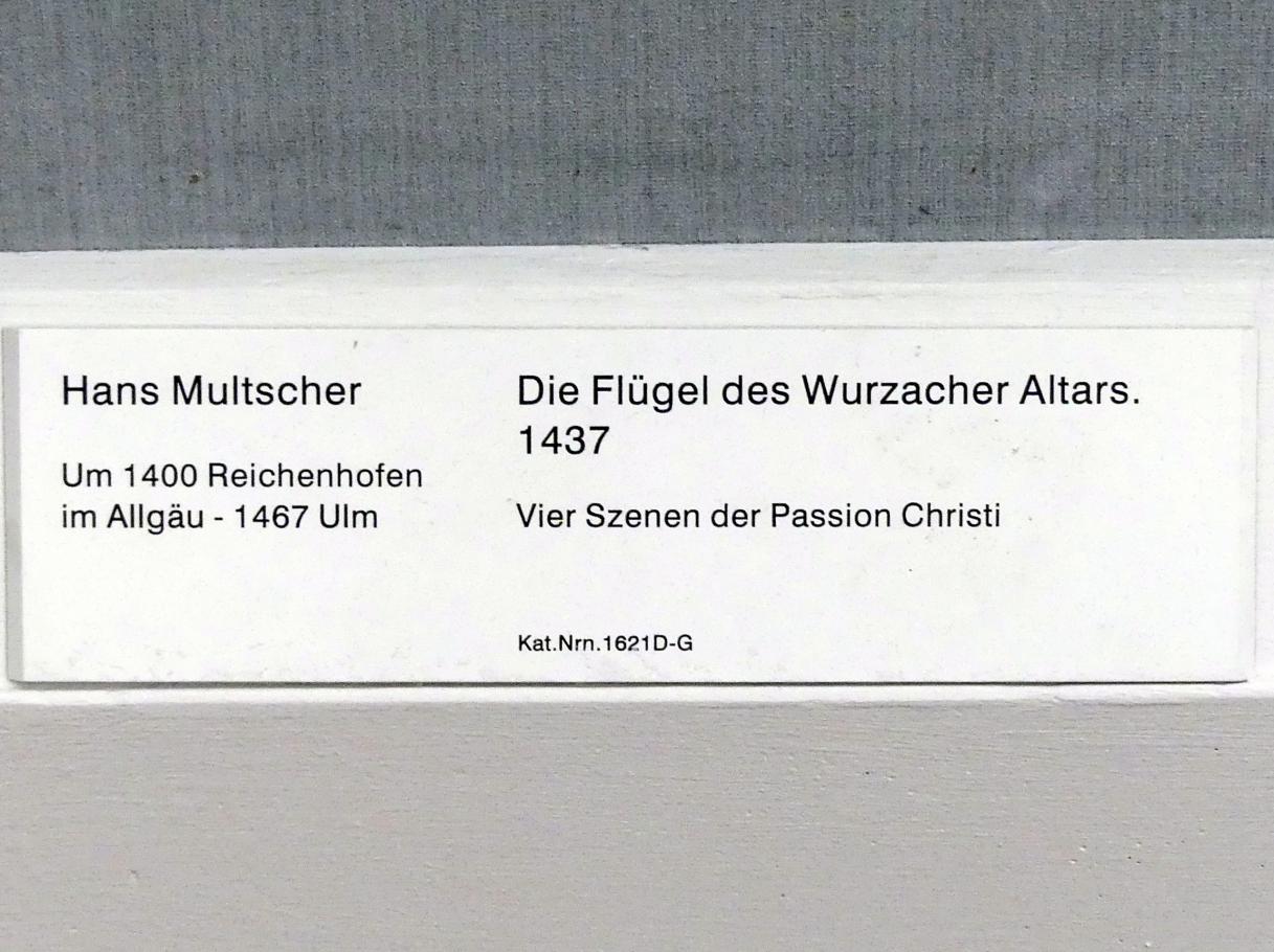 Hans Multscher (1428–1465), Die Flügel des Wurzacher Altars, Berlin, Gemäldegalerie ("Berliner Wunder"), Saal I, 1437, Bild 3/4