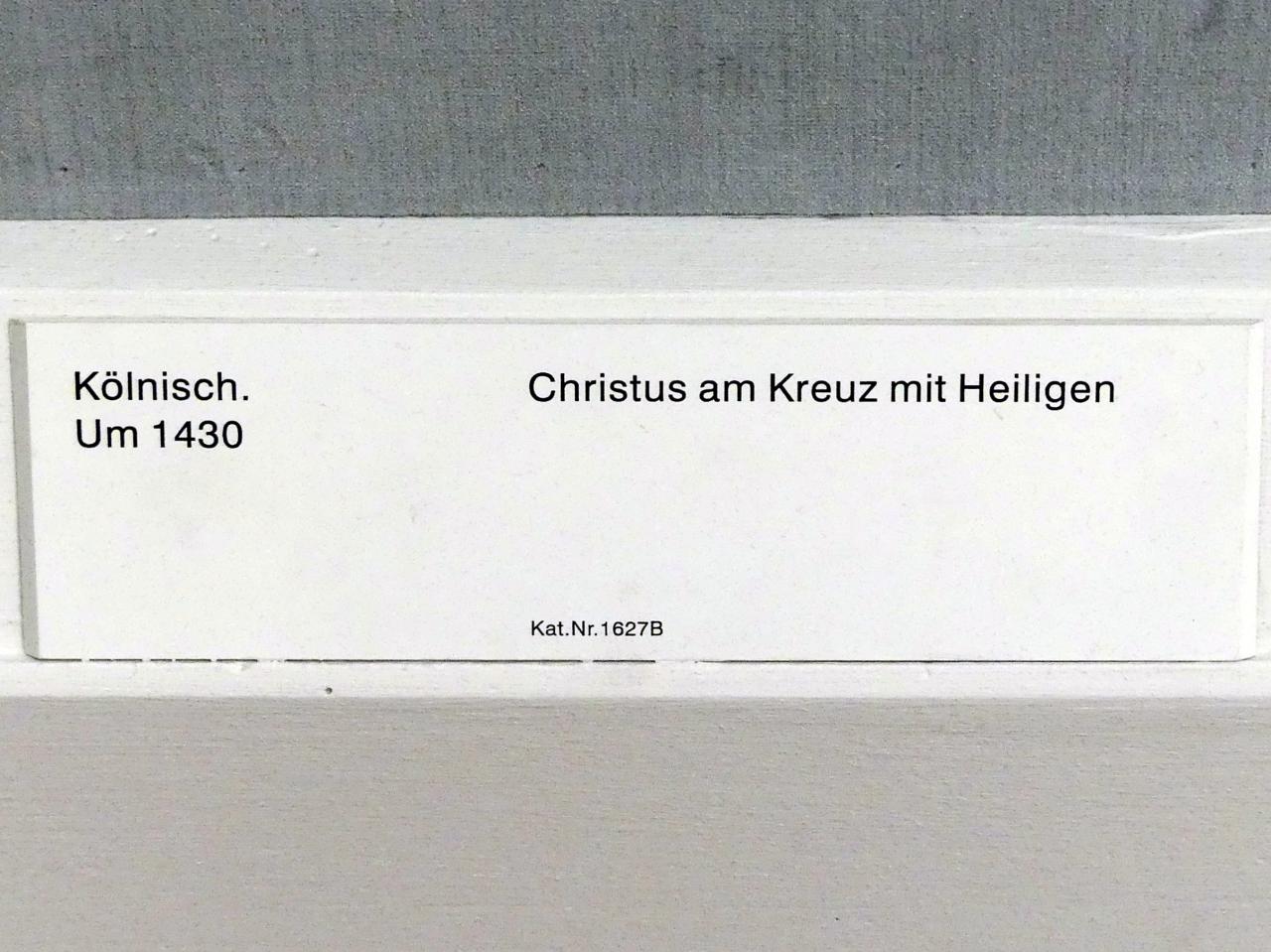 Christus am Kreuz mit Heiligen, Berlin, Gemäldegalerie ("Berliner Wunder"), Saal I, um 1430, Bild 2/2