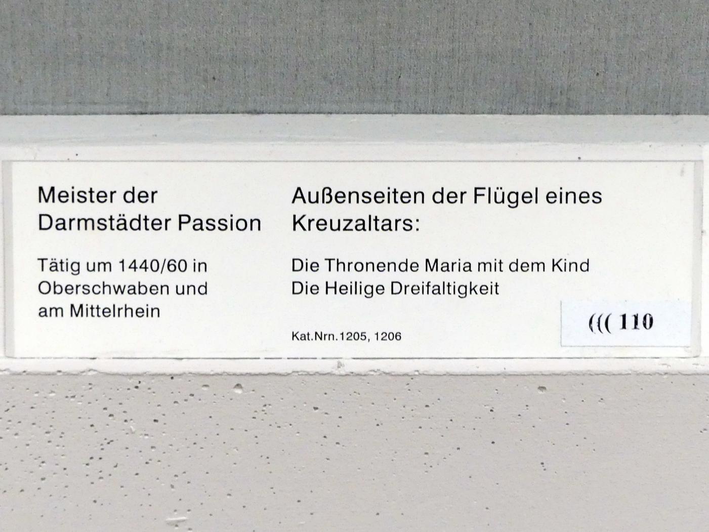 Meister der Darmstädter Passion (1435–1460), Außenseiten der Flügel eines Kreuzaltares, Berlin, Gemäldegalerie ("Berliner Wunder"), Saal II, um 1440–1460, Bild 2/2