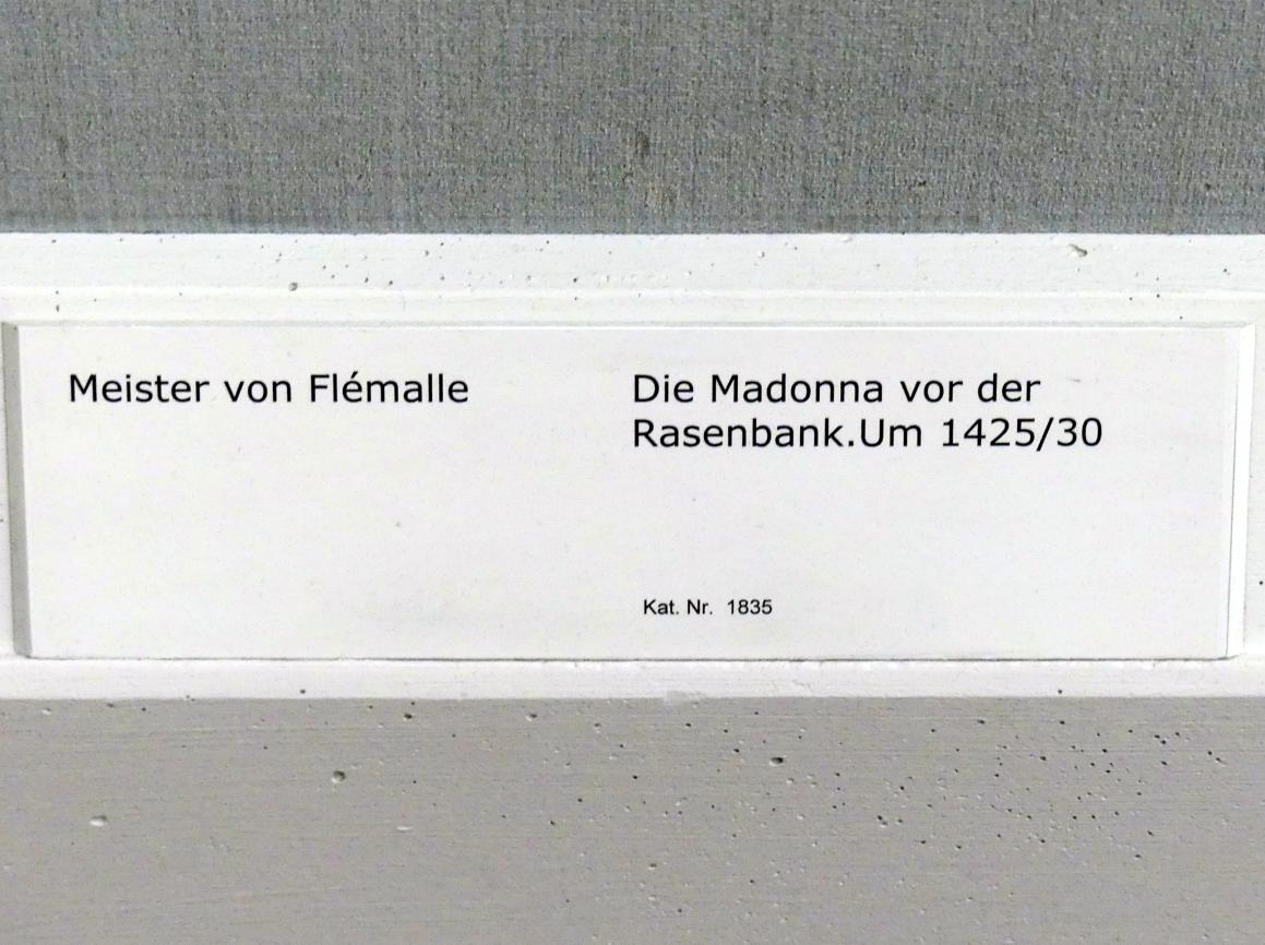 Meister von Flémalle (1427–1435), Die Madonna vor der Rasenbank, Berlin, Gemäldegalerie ("Berliner Wunder"), Saal IV, um 1425–1430, Bild 2/2