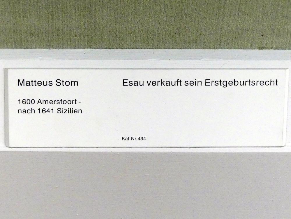 Matthias Stom (1630–1645), Esau verkauft sein Erstgeburtsrecht, Berlin, Gemäldegalerie ("Berliner Wunder"), Saal IX, Undatiert, Bild 2/2