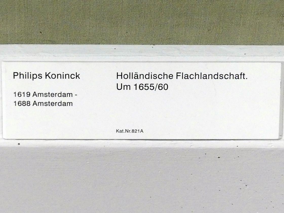 Philips Koninck (1650–1666), Holländische Flachlandschaft, Berlin, Gemäldegalerie ("Berliner Wunder"), Saal XI, 1655–1660, Bild 2/2