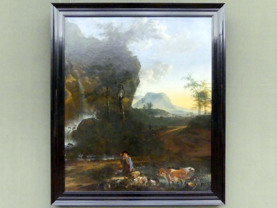 Adam Pynacker (1656–1662): Wasserfall in gebirgiger Landschaft, Undatiert