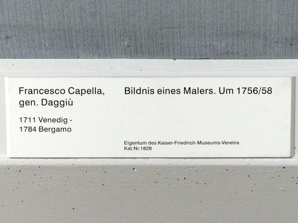 Francesco Capella (Daggiù) (1757 - 1765): Bildnis eines Malers, um 1756 - 1758, Bild 2/2