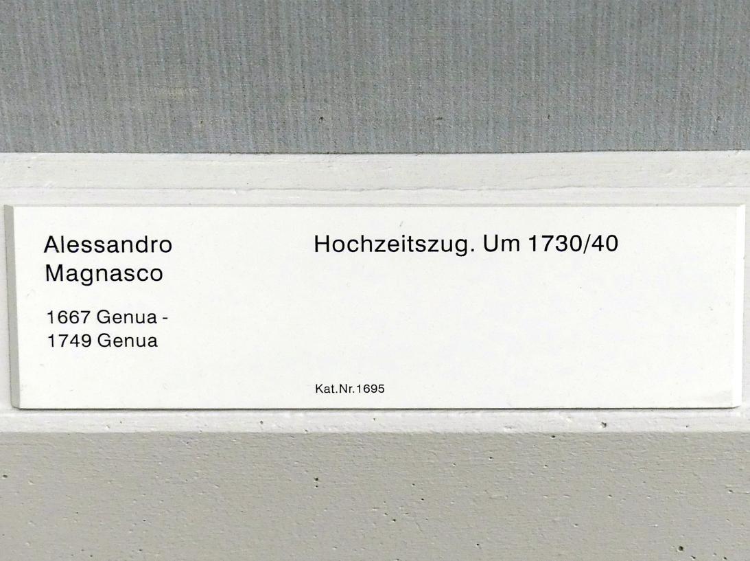 Alessandro Magnasco (1690–1737), Hochzeitszug, Berlin, Gemäldegalerie ("Berliner Wunder"), Saal XII, um 1730–1740, Bild 2/2