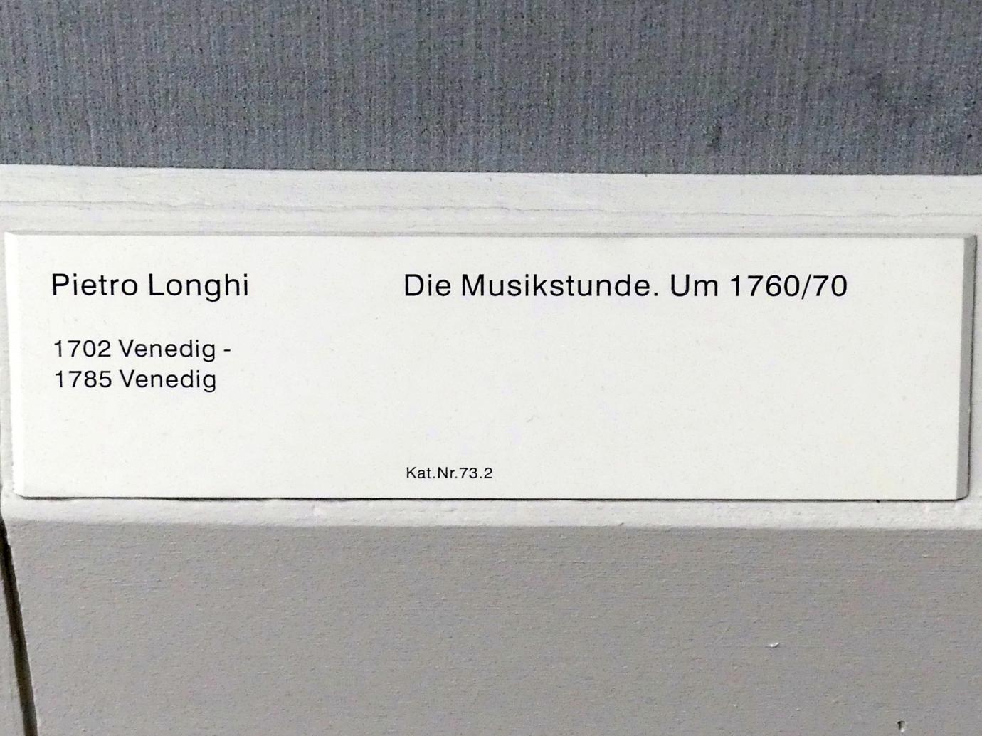Pietro Longhi (1740–1772), Die Musikstunde, Berlin, Gemäldegalerie ("Berliner Wunder"), Saal XII, um 1760–1770, Bild 2/2