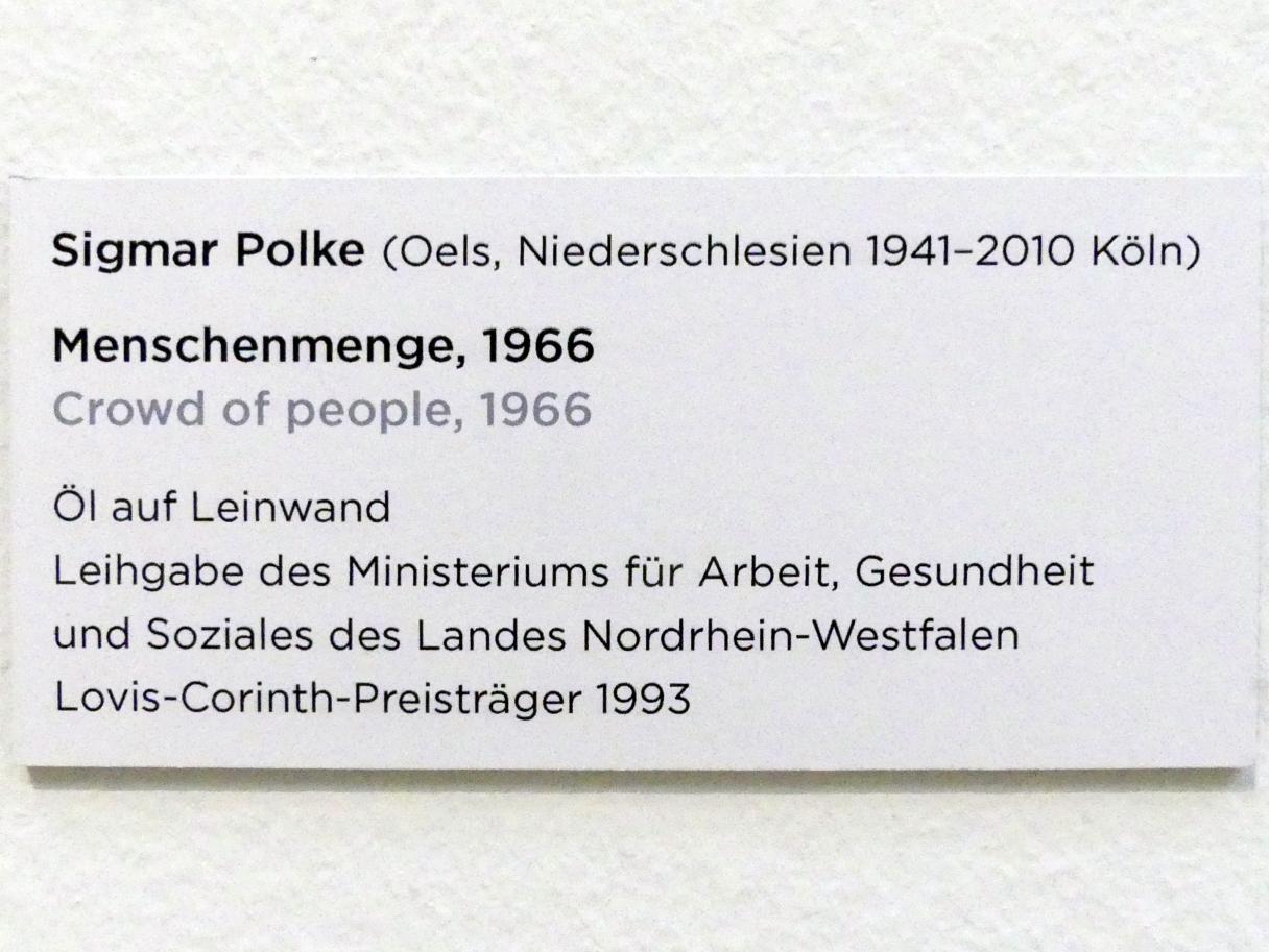Sigmar Polke (1964–1994), Menschenmenge, Regensburg, Ostdeutsche Galerie, Rotunde, 1966, Bild 3/3