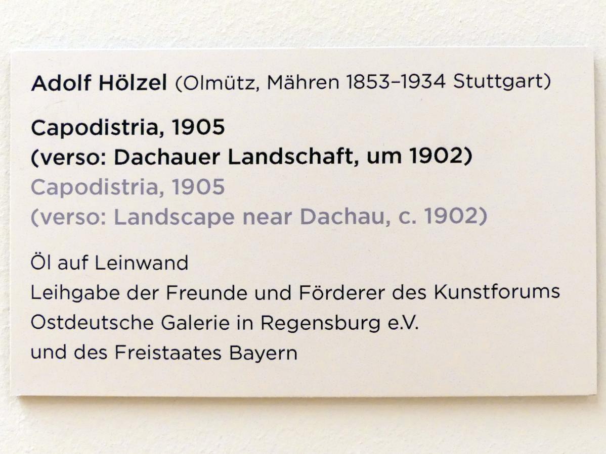 Adolf Hölzel (1880–1933), Dachauer Landschaft, Regensburg, Ostdeutsche Galerie, Saal 7, um 1902, Bild 2/2
