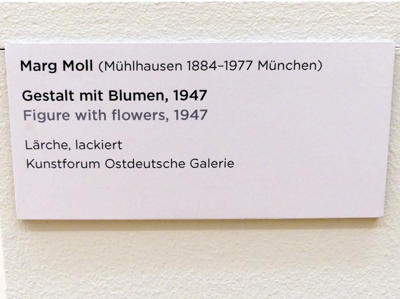 Marg Moll (1947), Gestalt mit Blumen, Regensburg, Ostdeutsche Galerie, Saal 8, 1947, Bild 4/4