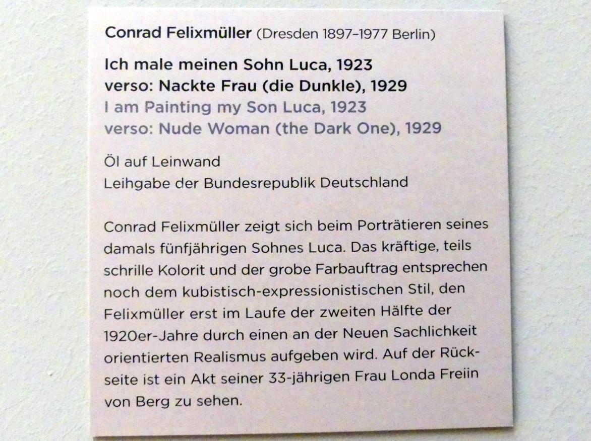 Conrad Felixmüller (1917–1930), Nackte Frau (die Dunkle), Regensburg, Ostdeutsche Galerie, Saal 9, 1929, Bild 2/2