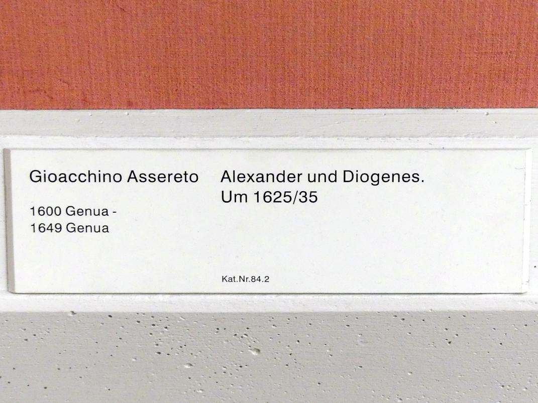 Gioacchino Assereto (1630–1645), Alexander und Diogenes, Berlin, Gemäldegalerie ("Berliner Wunder"), Saal XIV, um 1625–1635, Bild 2/2