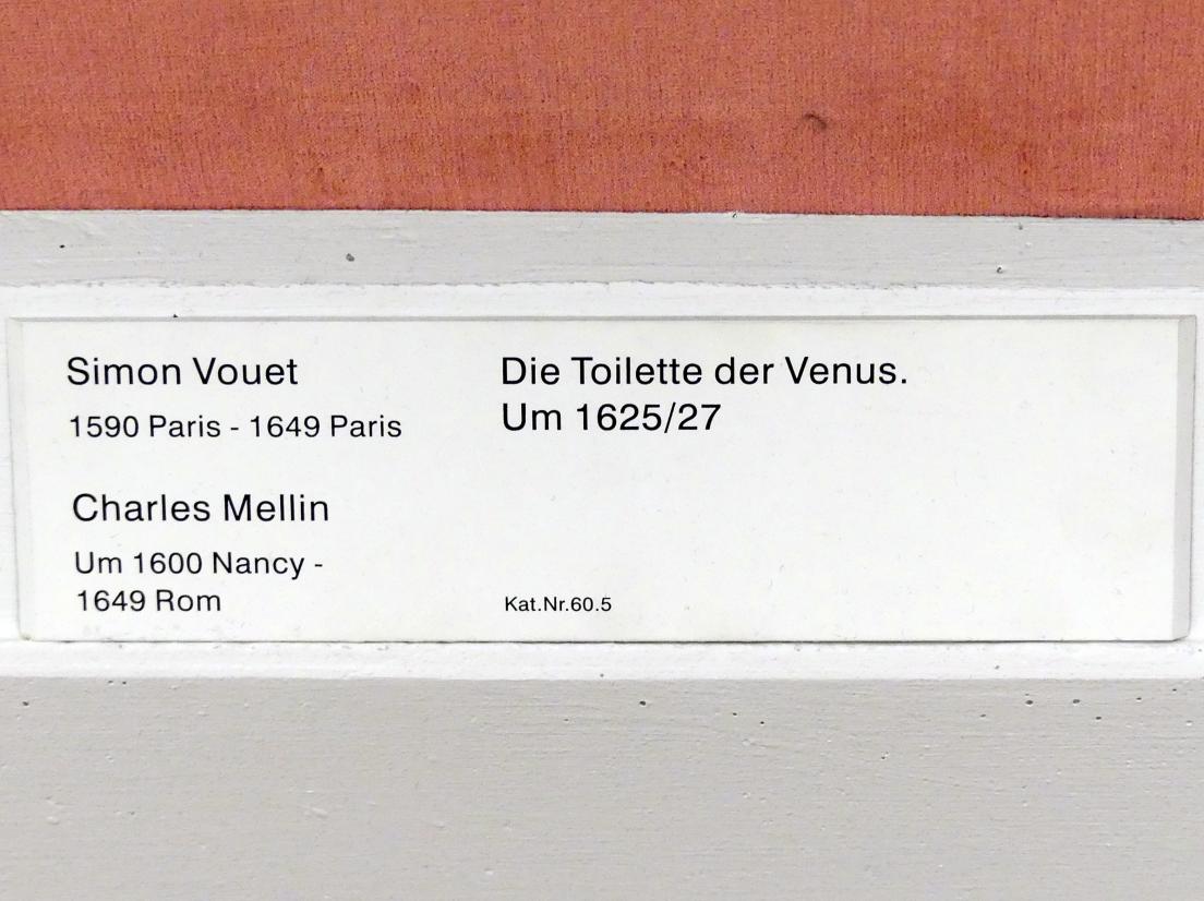 Simon Vouet (1616–1650), Die Toilette der Venus, Berlin, Gemäldegalerie ("Berliner Wunder"), Saal XIV, um 1625–1627, Bild 2/2