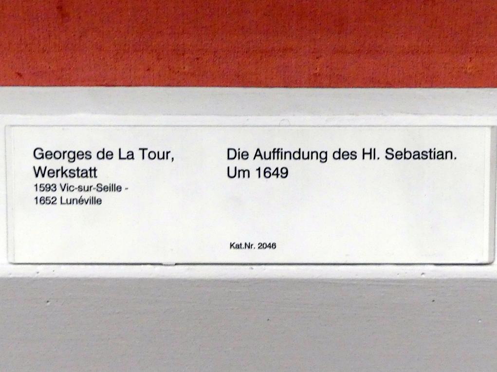 Georges de la Tour (1623–1649), Die Auffindung des hl. Sebastian, Berlin, Gemäldegalerie ("Berliner Wunder"), Saal XIV, um 1649, Bild 2/2