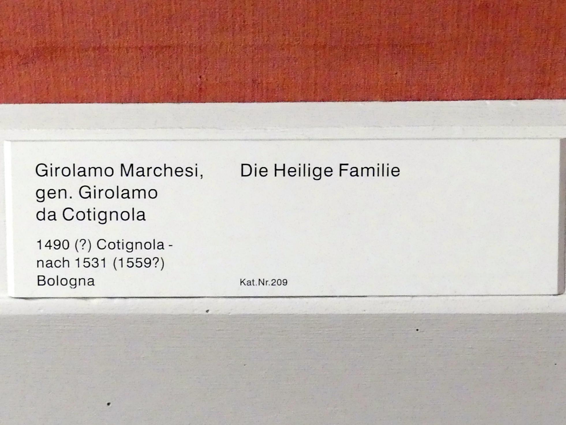 Girolamo Marchesi (Girolamo da Cotignola) (Undatiert), Die Heilige Familie, Berlin, Gemäldegalerie ("Berliner Wunder"), Saal XV, Undatiert, Bild 2/2