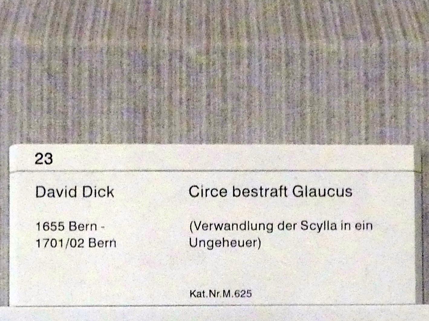 David Dick (Undatiert), Circe bestraft Glaucus (Verwandlung der Scylla in ein Ungeheuer), Berlin, Gemäldegalerie ("Berliner Wunder"), Kabinett 34, Undatiert, Bild 2/2