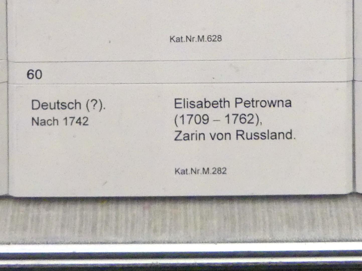 Elisabeth Petrowna (1709-1762), Zarin von Russland, Berlin, Gemäldegalerie ("Berliner Wunder"), Kabinett 34, nach 1742, Bild 2/2