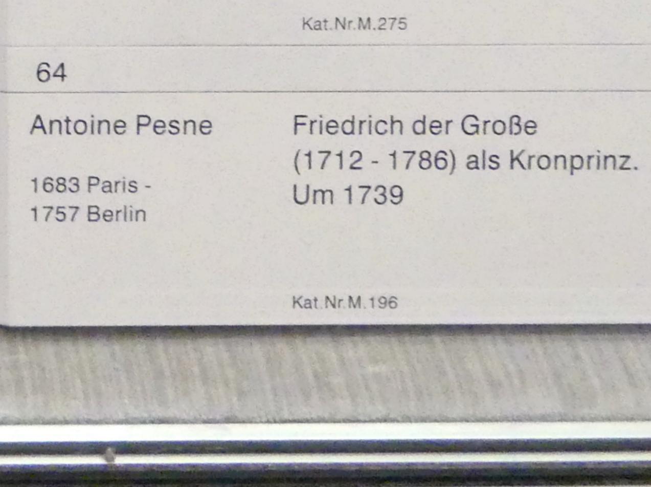 Antoine Pesne (1710–1755), Friedrich der Große (1712-1786) als Kronprinz, Berlin, Gemäldegalerie ("Berliner Wunder"), Kabinett 34, um 1739, Bild 2/2