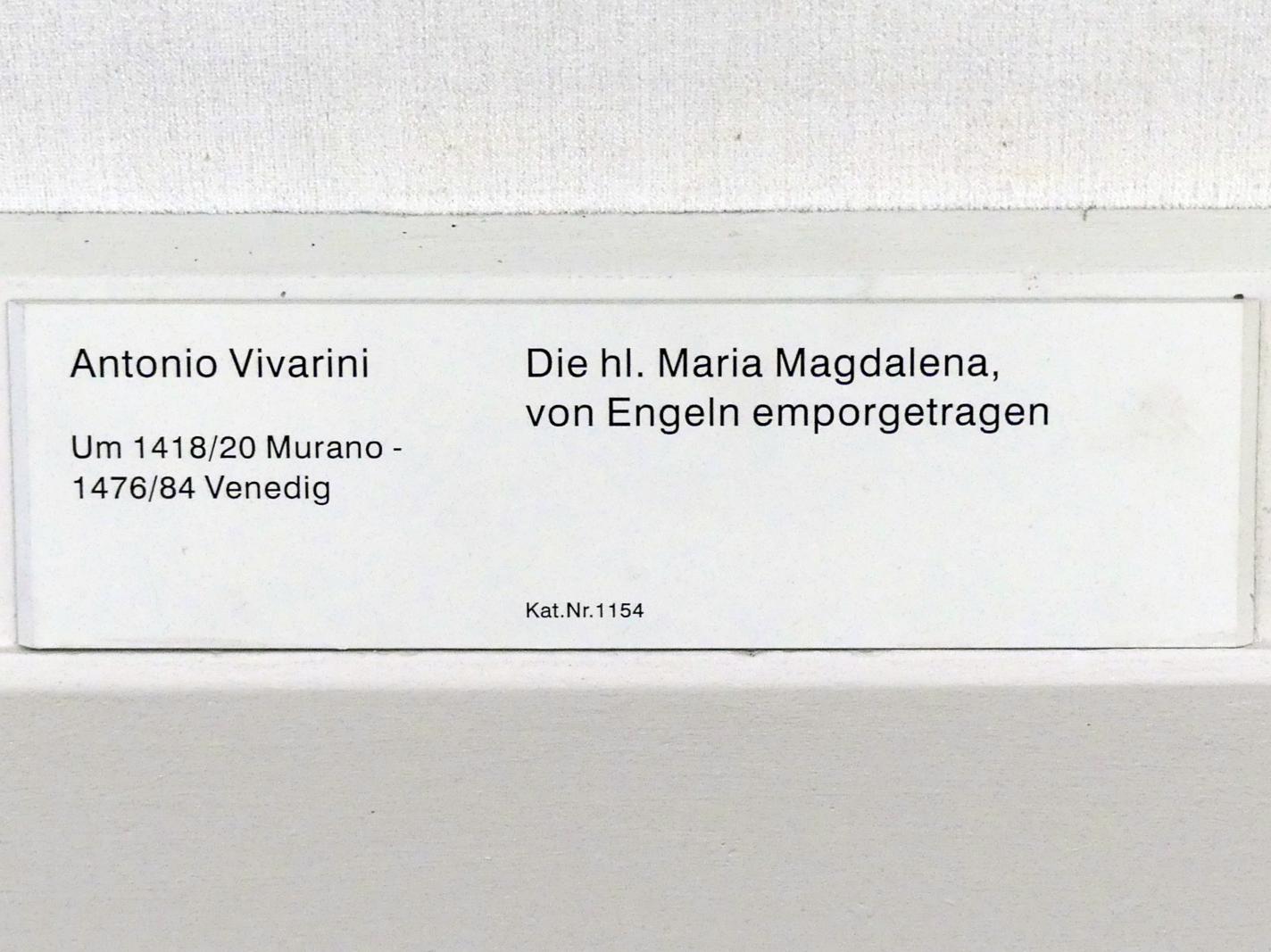 Antonio Vivarini (Antonio da Murano) (1447–1451), Die hl. Maria Magdalena, von Engeln emporgetragen, Berlin, Gemäldegalerie ("Berliner Wunder"), Kabinett 37, Undatiert, Bild 2/2