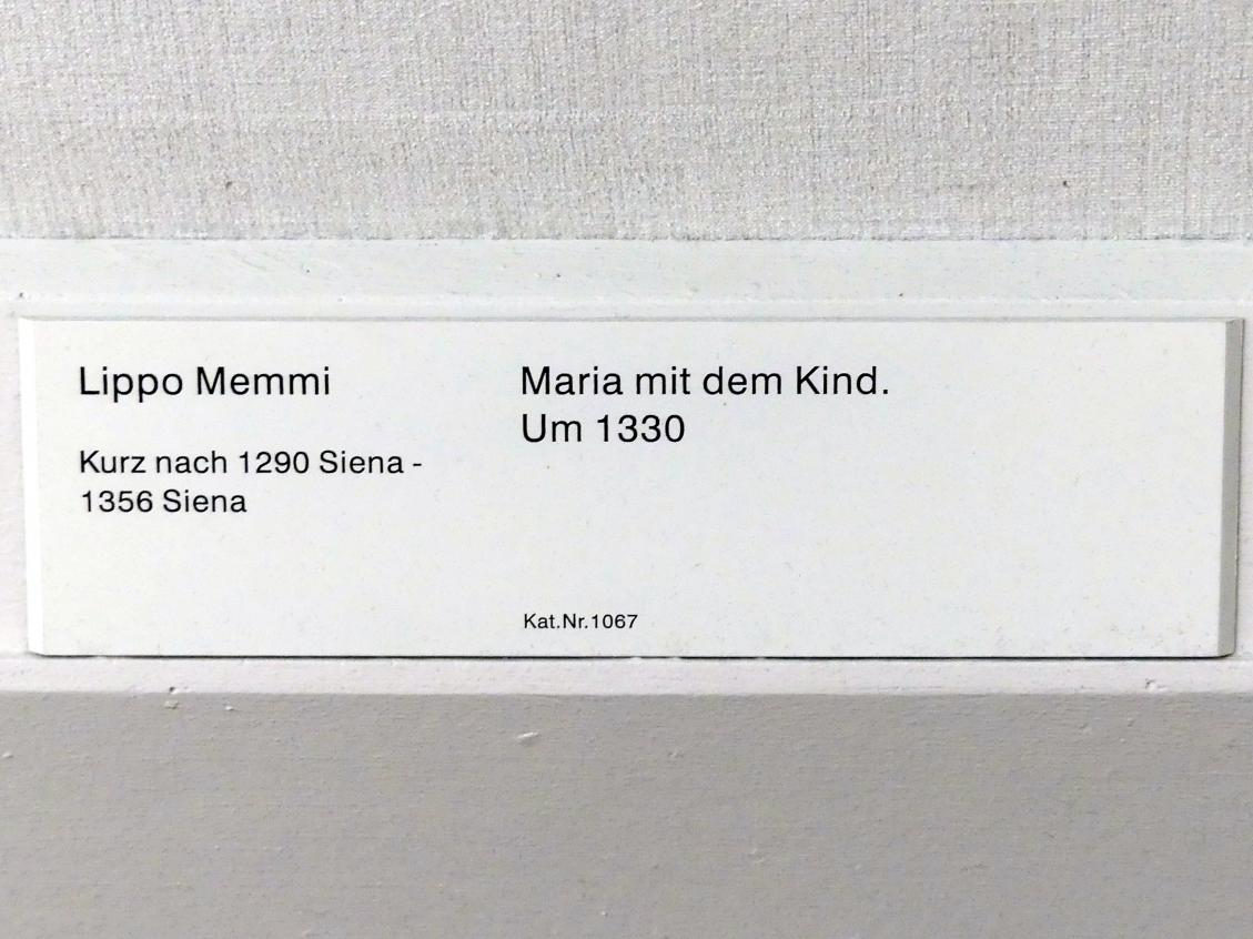 Lippo Memmi (1330–1350), Maria mit dem Kind, Berlin, Gemäldegalerie ("Berliner Wunder"), Kabinett 40, um 1330, Bild 2/2