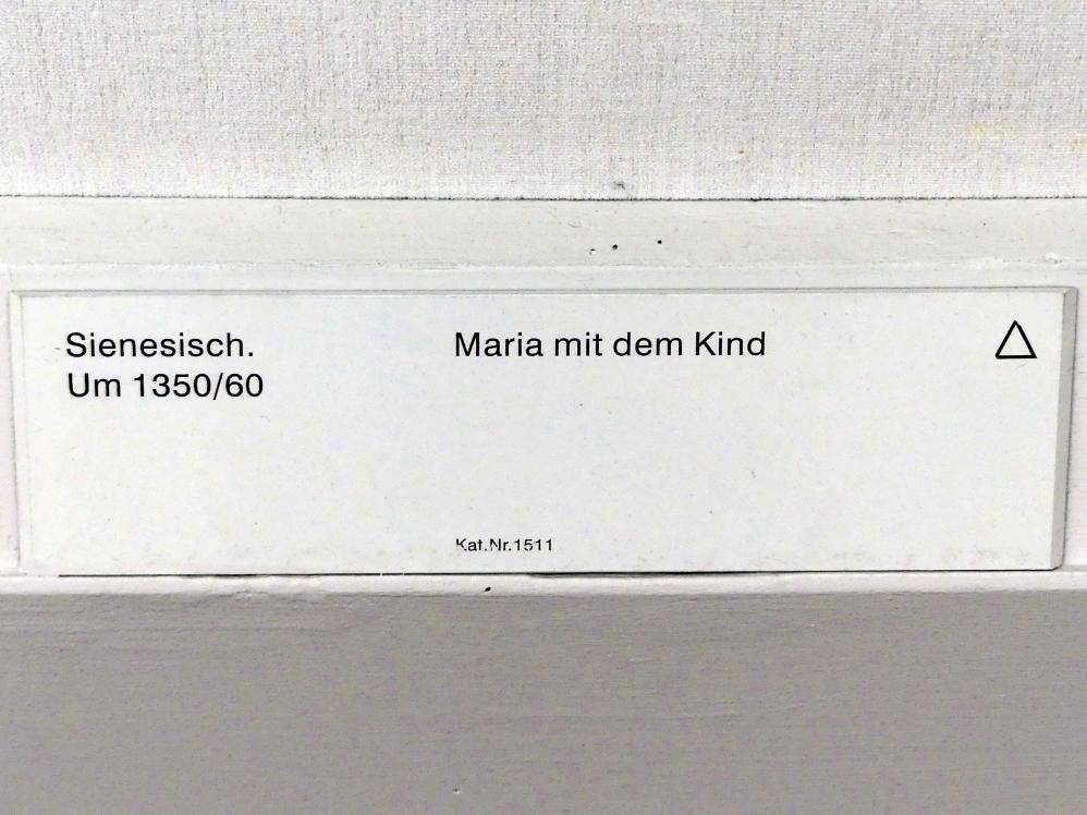 Maria mit dem Kind, Berlin, Gemäldegalerie ("Berliner Wunder"), Kabinett 40, um 1350–1360, Bild 2/2