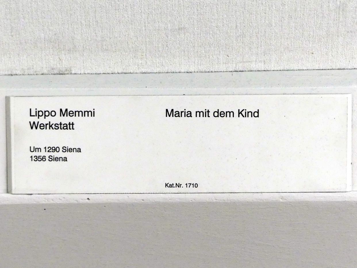 Lippo Memmi (Werkstatt) (Undatiert), Maria mit dem Kind, Berlin, Gemäldegalerie ("Berliner Wunder"), Kabinett 40, Undatiert, Bild 2/2