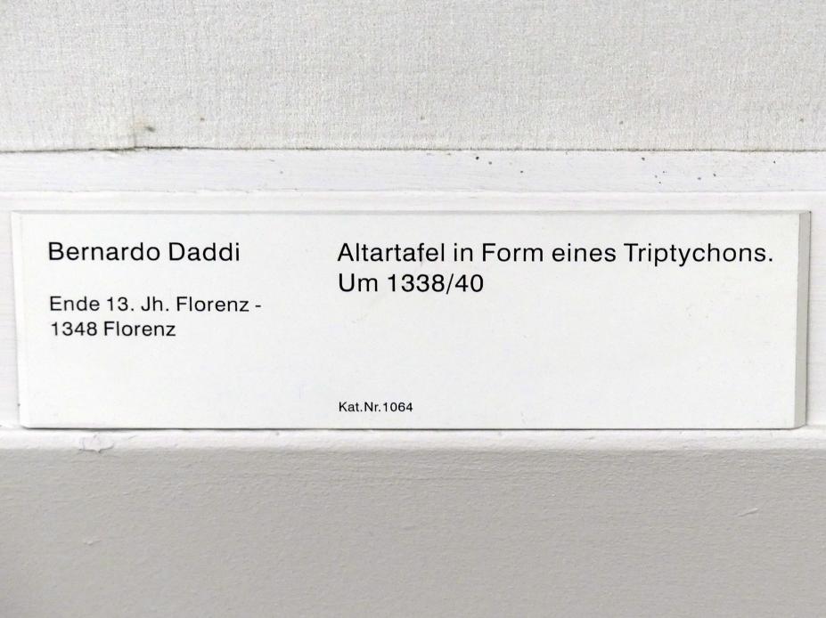 Bernardo Daddi (1332–1342), Altartafel in Form eines Triptichons, Berlin, Gemäldegalerie ("Berliner Wunder"), Kabinett 41, um 1338–1340, Bild 2/2