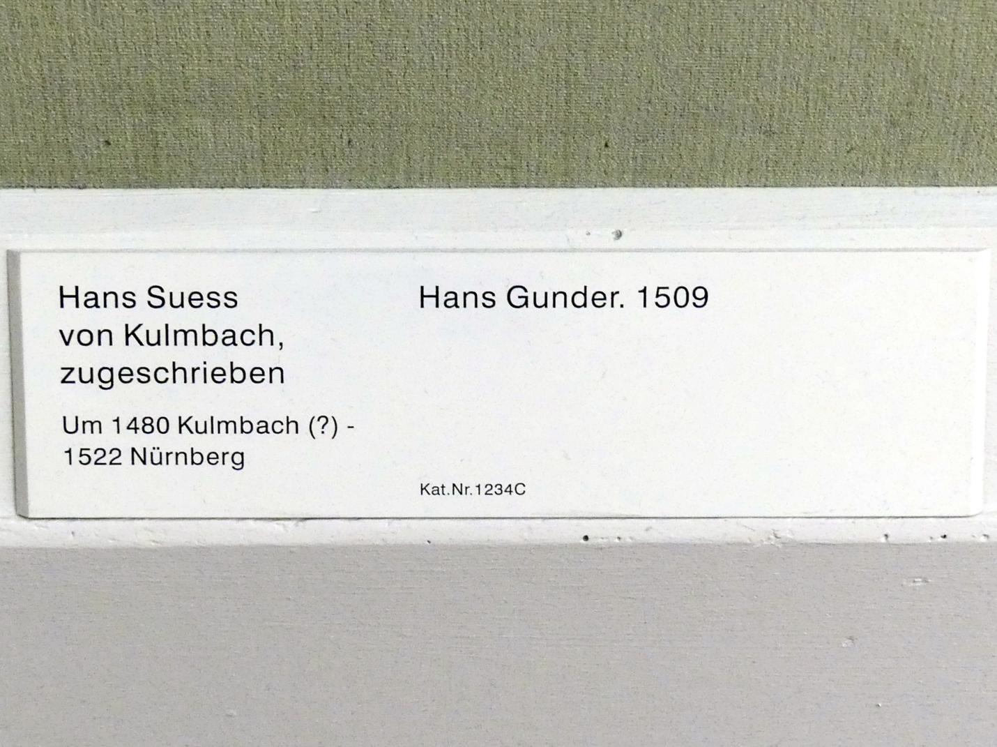 Hans Süß von Kulmbach (1507–1521), Hans Gunder, Berlin, Gemäldegalerie ("Berliner Wunder"), Kabinett 2, 1509, Bild 2/2