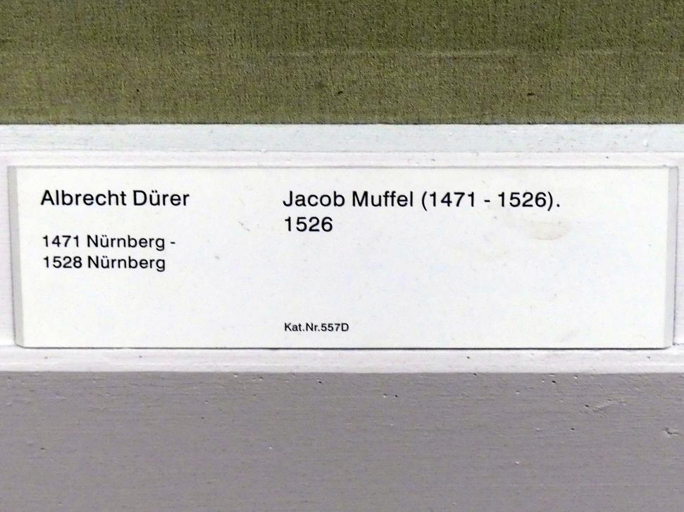 Albrecht Dürer (1490–1526), Jacob Muffel (1471-1526), Berlin, Gemäldegalerie ("Berliner Wunder"), Kabinett 2, 1526, Bild 2/2