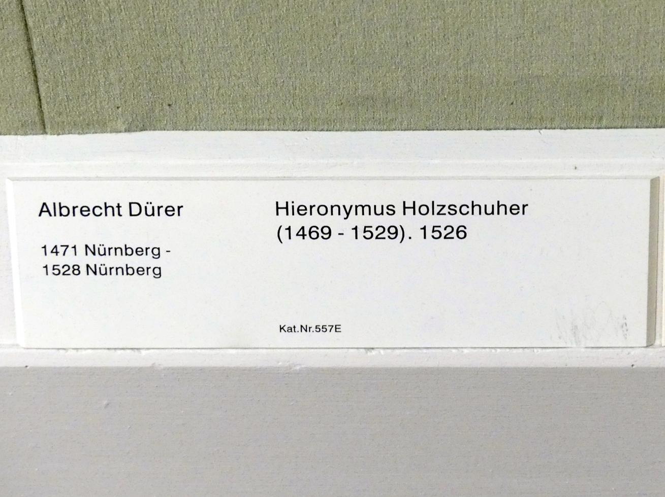 Albrecht Dürer (1490–1526), Hieronymus Holzschuher (1469-1529), Berlin, Gemäldegalerie ("Berliner Wunder"), Kabinett 2, 1526, Bild 2/2