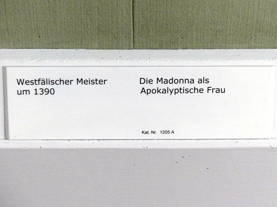 Die Madonna als Apokalyptische Frau, Berlin, Gemäldegalerie ("Berliner Wunder"), Kabinett 4, um 1390, Bild 2/2