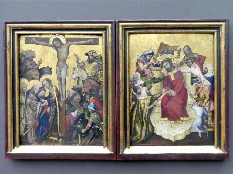 Die Kreuzigung Christi, Berlin, Gemäldegalerie ("Berliner Wunder"), Kabinett 4, um 1400–1410, Bild 2/3