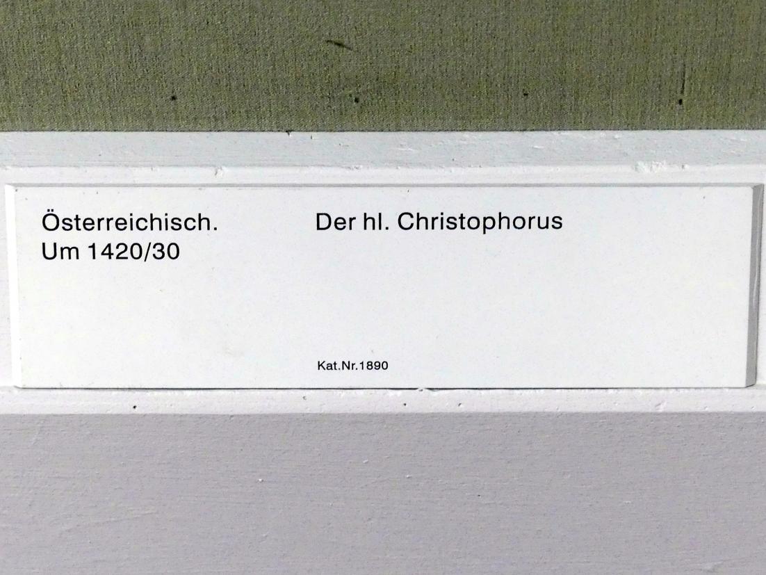 Der hl. Christophorus, Berlin, Gemäldegalerie ("Berliner Wunder"), Kabinett 4, um 1420–1430, Bild 2/2
