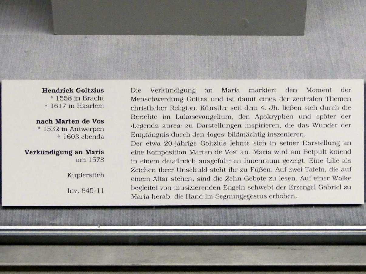 Hendrick Goltzius (1578–1616), Verkündigung an Maria, Berlin, Gemäldegalerie ("Berliner Wunder"), Kabinett 5, um 1578, Bild 3/3
