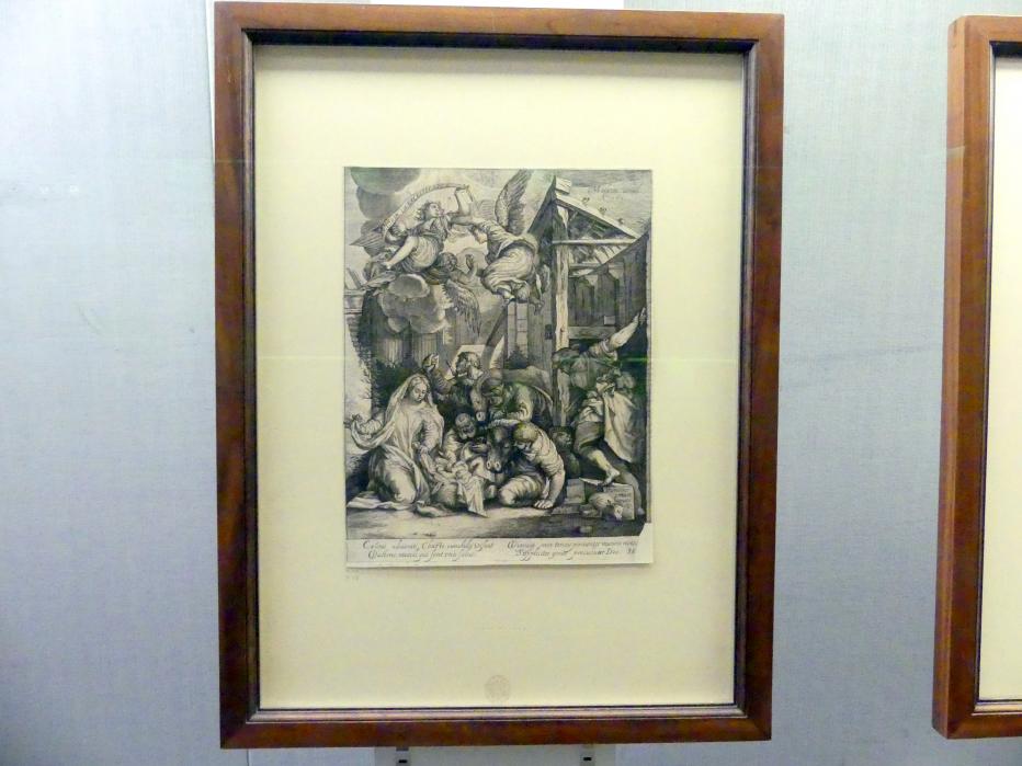 Jakob Matham (Werkstatt) (1621), Anbetung der Hirten, Berlin, Gemäldegalerie ("Berliner Wunder"), Kabinett 5, 1621, Bild 2/4