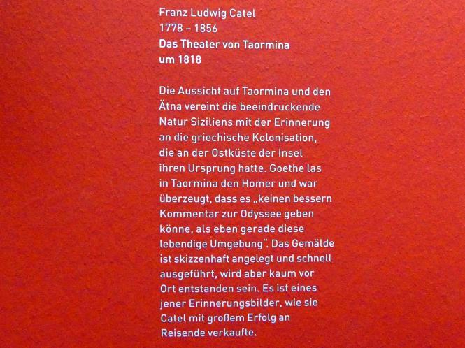 Franz Ludwig Catel (1818–1852), Das Theater von Taormina, München, Sammlung Schack, Erdgeschoss Saal 2, um 1818, Bild 2/2