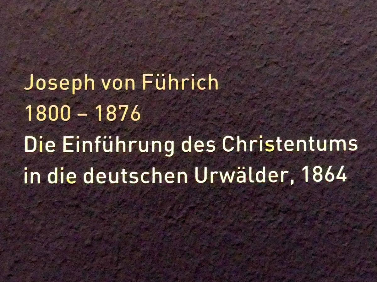 Joseph von Führich (1834–1865), Die Einführung des Christentums in die deutschen Urwälder, München, Sammlung Schack, Erdgeschoss Saal 4, 1864, Bild 2/2