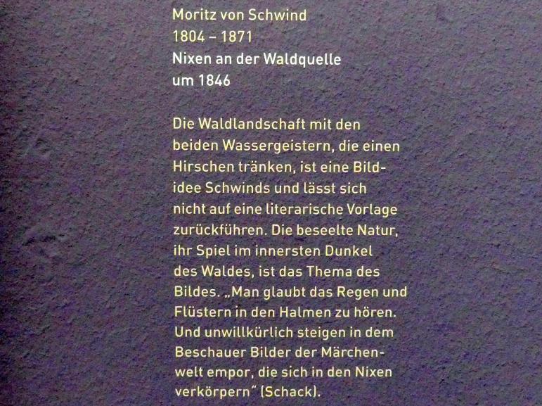 Moritz von Schwind (1836–1865), Nixen an der Waldquelle, München, Sammlung Schack, Erdgeschoss Saal 4, um 1846, Bild 2/2