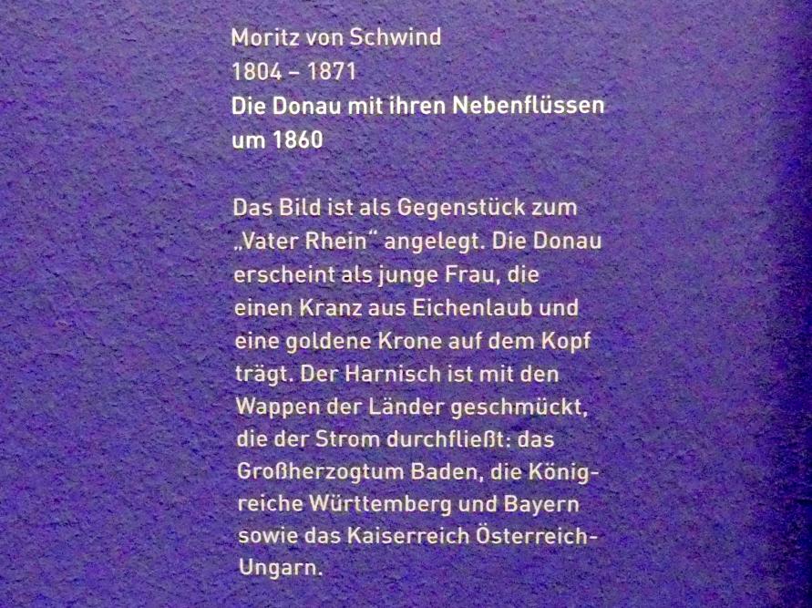 Moritz von Schwind (1836–1865), Die Donau mit ihren Nebenflüssen, München, Sammlung Schack, Erdgeschoss Saal 5, um 1860, Bild 2/2