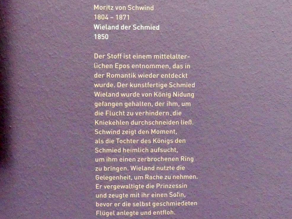 Moritz von Schwind (1836–1865), Wieland der Schmied, München, Sammlung Schack, Erdgeschoss Saal 6, 1850, Bild 2/2