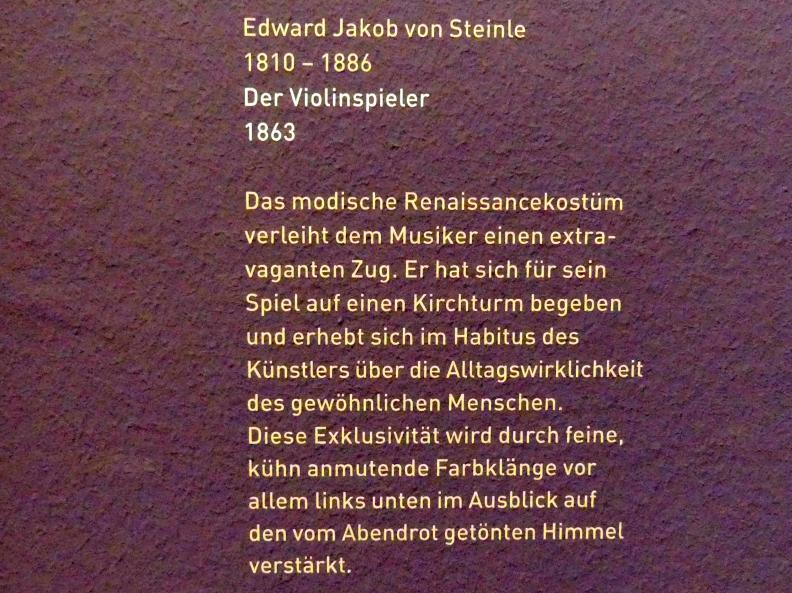 Edward von Steinle (1831–1884), Der Violinspieler, München, Sammlung Schack, Erdgeschoss Saal 8, 1863, Bild 2/2