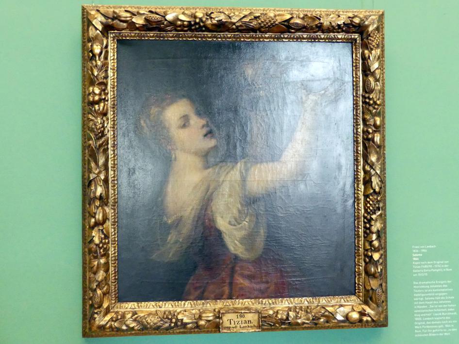 Franz von Lenbach (1858–1903), Salome, München, Sammlung Schack, Obergeschoss Saal 11, 1868, Bild 2/3