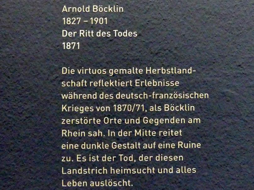 Arnold Böcklin (1851–1897), Der Ritt des Todes, München, Sammlung Schack, Obergeschoss Saal 14, 1871, Bild 2/2