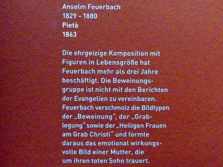Anselm Feuerbach (1846–1878), Pietà, München, Sammlung Schack, Obergeschoss Saal 15, 1863, Bild 2/2